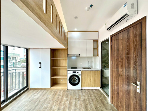 (Cực hiếm) Căn hộ Gác xép cao cấp 20m2 mới khai trương tại Quan Nhân - Có máy giặt riêng