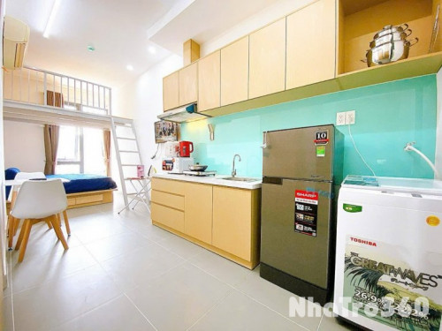 Căn hộ 1 gác + 1 giường ngay cầu chữ Y giáp Quận 5