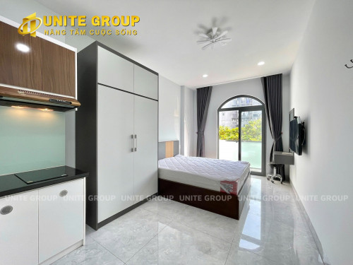 STUDIO BAN CÔNG FULL NT, MỚI TINH, SIÊU RỘNG, MÁY GIẶT RIÊNG, GẦN LOTTE, TDTU, RMIT, Q1,4,8