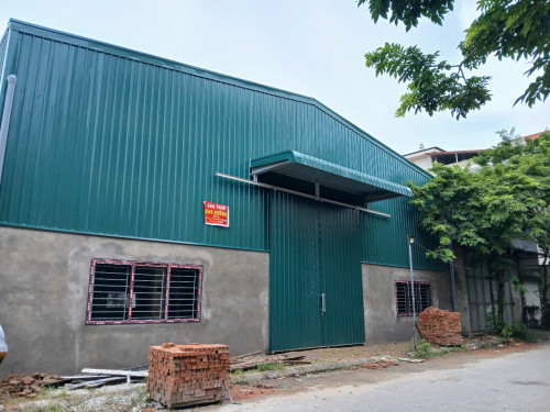 Kho xưởng 600m2 2 mặt tiền trước sau cần cho thuê mới 100% kết cấu Zamin tại BắcNinh. PCCC vòng ngoài thích hợp làm kho xưởng sản xuất...