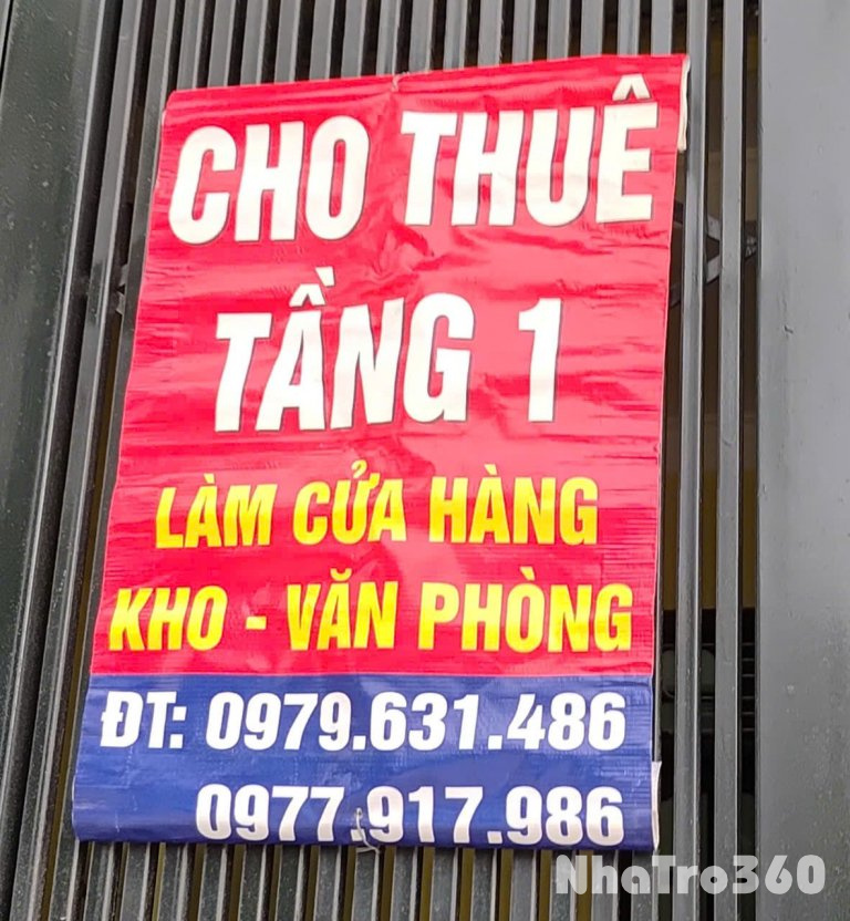 Cho thuê tầng 1 - làm văn phòng, kho hoặc cửa hàng