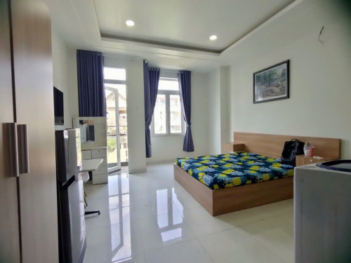 Cho thuê căn hộ Studio Ban công, Máy giặt riêng Q8 gần Bến xe Quận 8, cầu Nhị Thiên Đường, cầu Chà Và