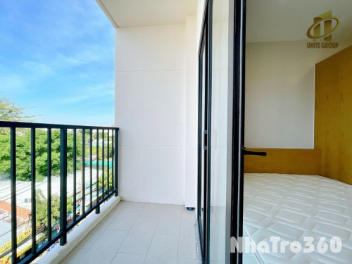 Studio ban công, Fnt, gần Lotte, Tdtu, thoáng, mát, q1,4,8 trong 5p