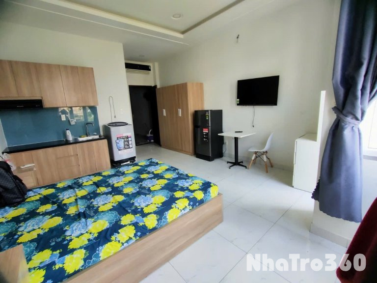 Cho thuê căn hộ Studio Ban công, Máy giặt riêng Q8 gần Bến xe Quận 8, cầu Nhị Thiên Đường, cầu Chà Và