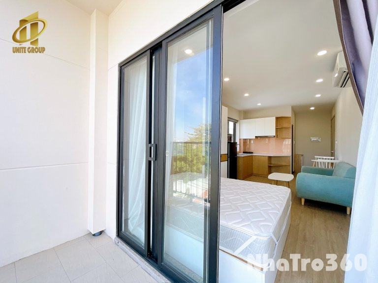 Studio ban công, Fnt, gần Lotte, Tdtu, thoáng, mát, q1,4,8 trong 5p