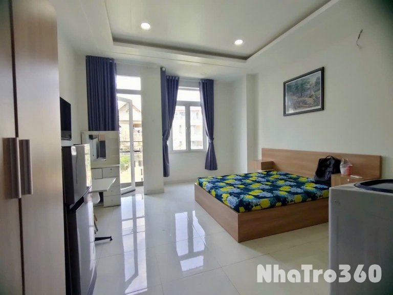 Cho thuê căn hộ Studio Ban công, Máy giặt riêng Q8 gần Bến xe Quận 8, cầu Nhị Thiên Đường, cầu Chà Và