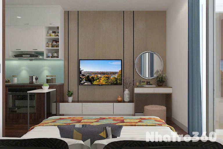 Cho thuê căn studio 28m2, full đồ tại chung cư Vinhomes Greenbay, Mễ Trì, Hà Nội