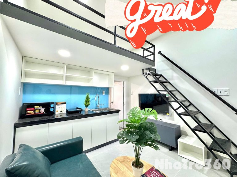 Cho thuê căn hộ duplex cửa sổ thoáng mát, full nội thất tại p. Tân Kiểng, q. 7 gần Lotte, RMIT, TDTU