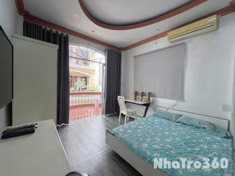 Cho thuê căn hộ Studio Ban công, Máy giặt riêng Q1 gần ĐH Văn Lang, cầu Ông Lãnh, Bùi Viện, chợ Bến Thành