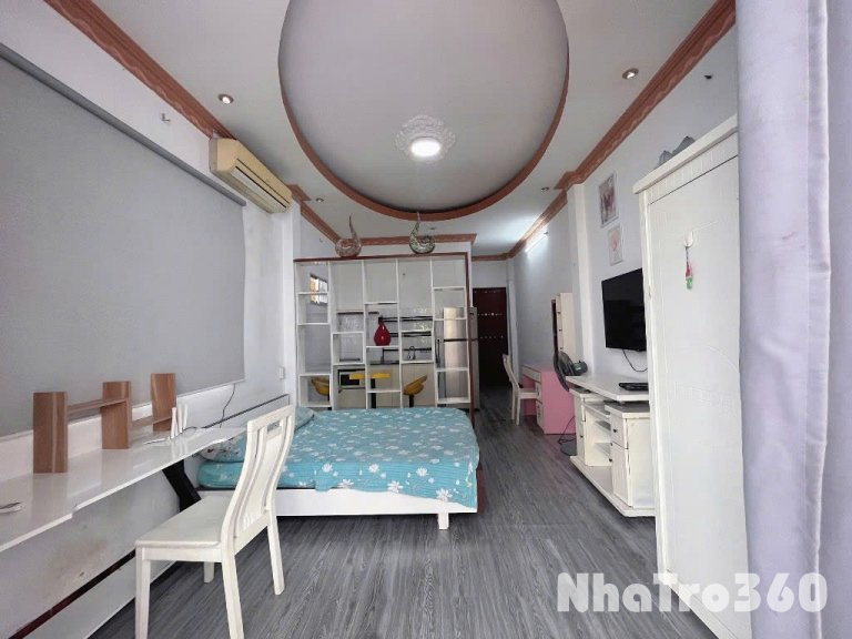 Cho thuê căn hộ Studio Ban công, Máy giặt riêng Q1 gần ĐH Văn Lang, cầu Ông Lãnh, Bùi Viện, chợ Bến Thành