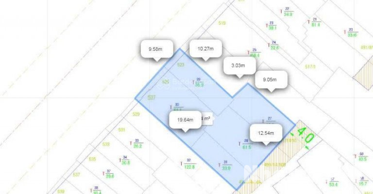Cho thuê 523 - 525 - 527 Nguyễn Đình Chiểu, P2, Q3. DT: 9.5x21.25m. NH: 12.8m. Đất trống