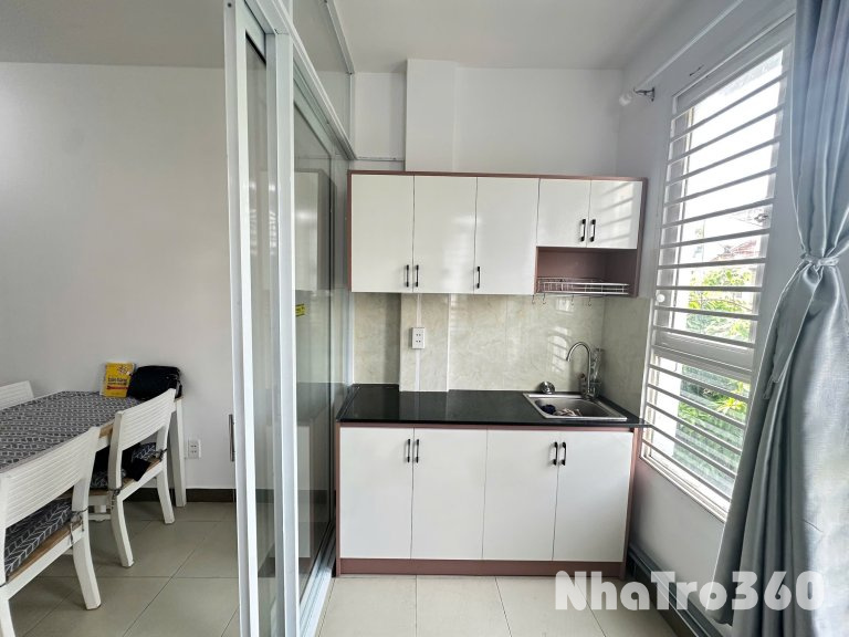Cho thuê căn hộ 1PN Ban công, Máy giặt riêng tại KDC Trung Sơn gần vòng xoay Trung Sơn, Lotte Mart, ĐH Tôn Đức Thắng, cầu Kênh Xáng