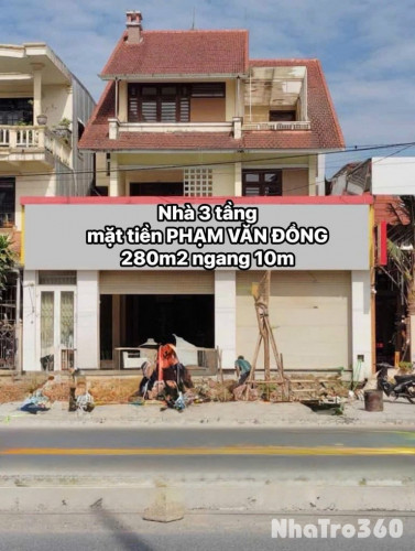 🔥CHO THUÊ MẶT BẰNG 3 TẦNG MẶT TIỀN PHẠM VĂN ĐỒNG – TP. HUẾ