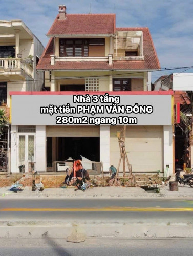 🔥CHO THUÊ MẶT BẰNG 3 TẦNG MẶT TIỀN PHẠM VĂN ĐỒNG – TP. HUẾ