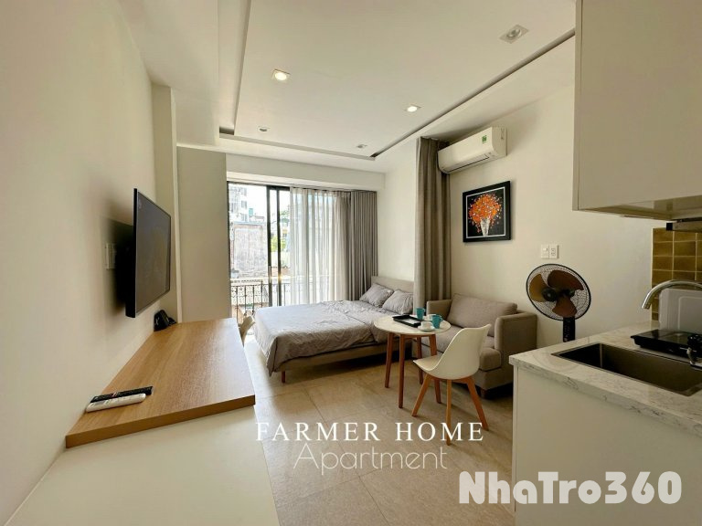 Cho thuê căn hộ Studio Cửa sổ lớn thoáng Q1 gần cầu Nguyễn Văn Cừ, Nowzone, công qn Thành Phố