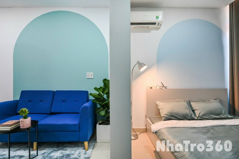 Cho thuê căn hộ Studio Ban công Q1 gần công viên Lê Văn Tám, chợ Tân Định, nhà thờ Tân Định