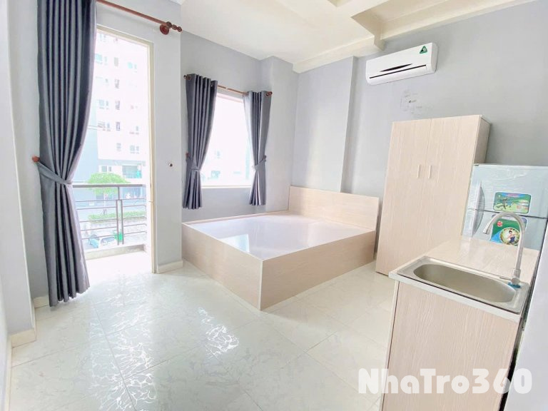 CĂN HỘ STUDIO CHO THUÊ – CAO LỖ, QUẬN 8, FULL NỘI THẤT, CÓ BAN CÔNG