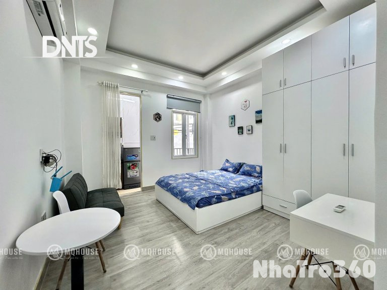 Cho thuê căn hộ Studio Tách bếp, Ban công Q1 gần ĐH Mở, ĐH UEH, cầu Thị Nghè, vòng xoay Điện Biên Phủ