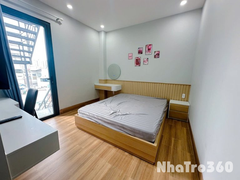 Cho thuê căn hộ Studio Ban công, Máy giặt riêng Q4 gần ĐH Luật, ĐH Nguyễn Tất Thành, chợ 200