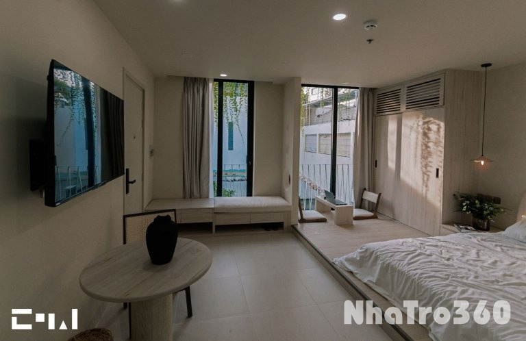 Cho thuê căn hộ Studio MỚI BỐC SEAL, Ban công thoáng Q1 gần cầu Ông Lãnh, cầu Calmette, chợ Bến Thành, Bitexco