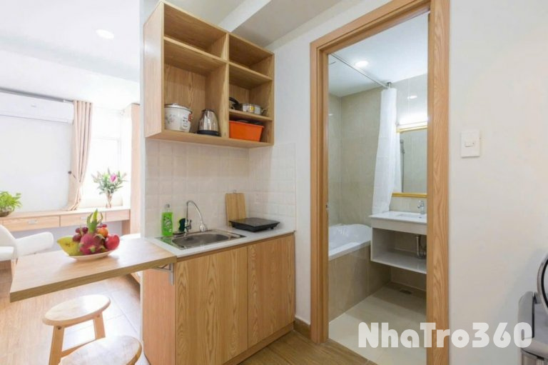 Cho thuê căn hộ Studio Q1 full nội thất, cửa sổ