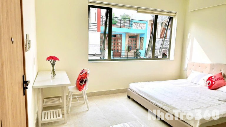 Studio cửa sổ full nội thất ngay Khu Bàu Cát Đôi