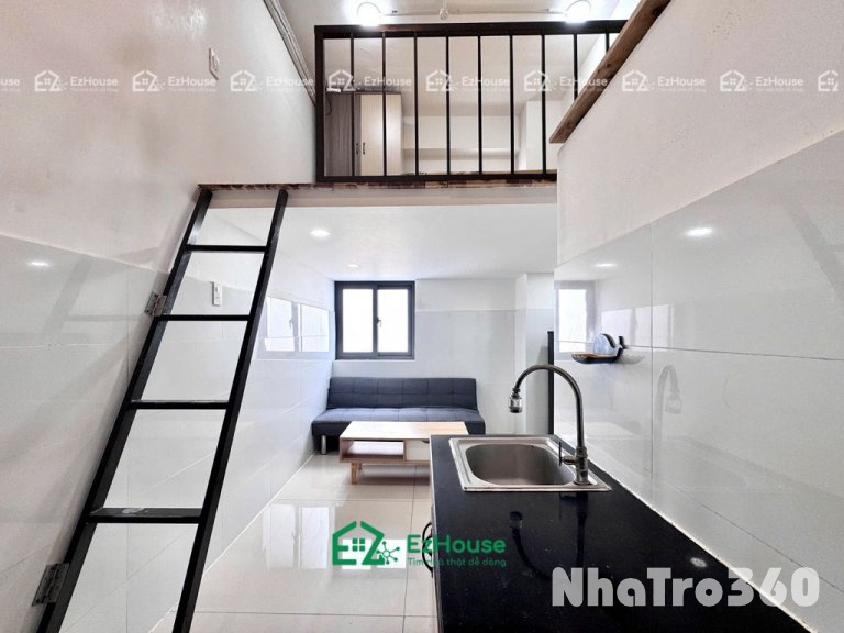 Phòng gác cao 2m ngay hoà bình có sẵn nội thất