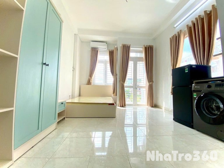 Cho thuê căn hộ studio full nt ban công đẹp