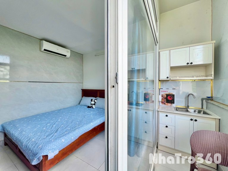 Cho thuê căn hộ studio full nt cửa sổ/ ban công p.Tân Phong q.7 gần RMIT, TDTU, KDC Trung Sơn
