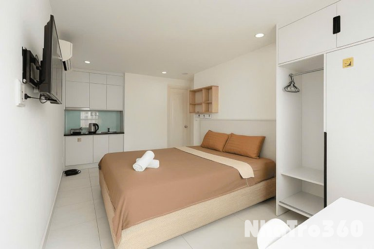 Cho thuê căn hộ studio ban công/ cửa sổ full nt p.Tân Phong q.7 gần RMIT, TDTU, KDC Trung Sơn