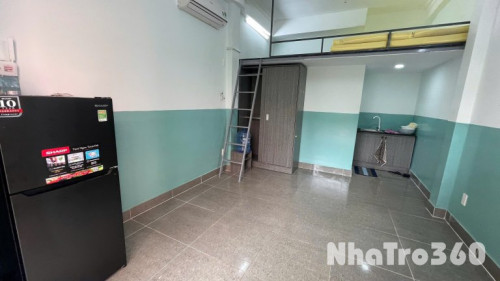 Cho thuê căn hộ duplex (gác), Q1, đường Tô Hiến Thành, gần Huflit, ĐH Bách Khoa, ĐH Y Khoa PNT