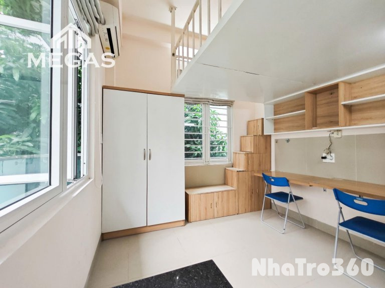 Bright Loft Room with 2 Large Windows – Fully Furnished in Kim Son, District 7