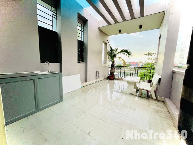 Cho thuê căn hộ Duplex Sân thượng, tách bếp Q4 gần cầu Tân Thuận, ĐH Nguyễn Tất Thành, ĐH Luật, chợ 200