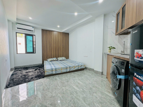 (Cực hiếm) Căn hộ Studio cao cấp 25m2 mới khai trương tại ngõ 128 Nguyễn Đạo An - Có máy giặt riêng