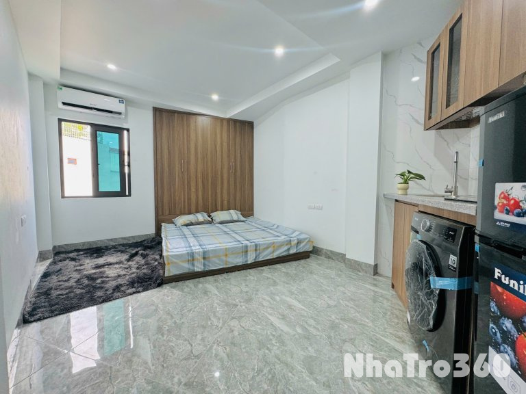 (Cực hiếm) Căn hộ Studio cao cấp 25m2 mới khai trương tại ngõ 128 Nguyễn Đạo An - Có máy giặt riêng