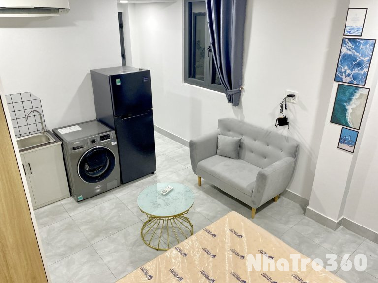 Cho thuê căn hộ Studio Ban công, Máy giặt riêng Q4 gần cầu Ông Lãnh, cầu Calmette, ĐH Luật, ĐH Nguyễn Tất Thành