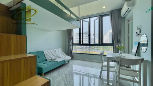 SIÊU PHẨM MỚI 100% – 1PN FULL NỘI THẤT, BAN CÔNG RỘNG – MÁY GIẶT RIÊNG – KDC HIM LAM, QUẬN 7