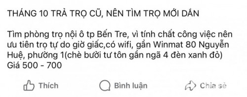 Tìm trọ mới để đi làm