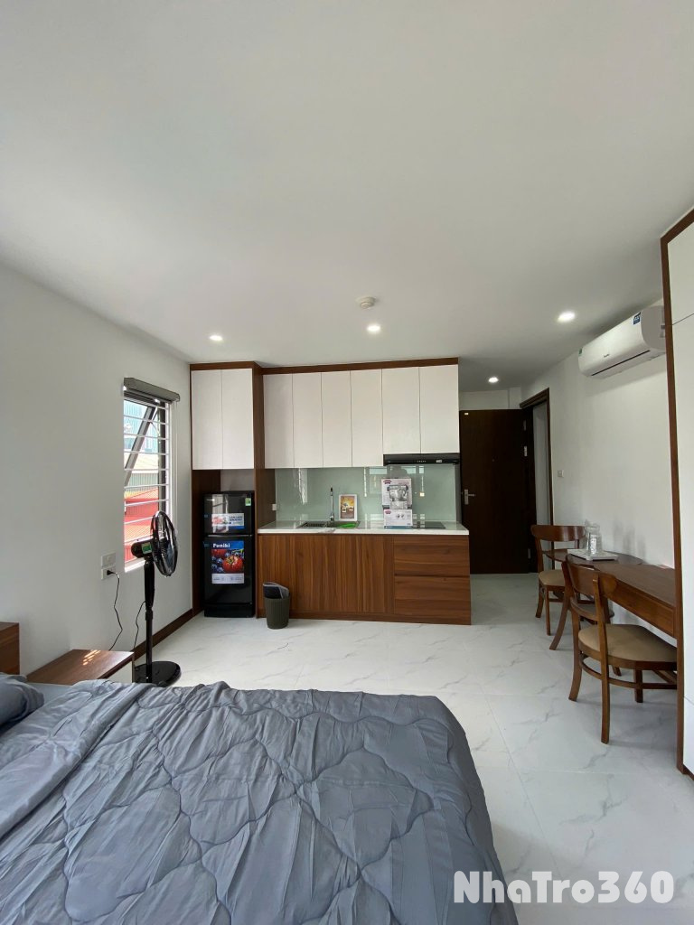 (Cực hiếm) Căn hộ Studio 25m2 mới khai trương ngõ 57 Mễ Trì Hạ - Ở được nhiều người - Nhận xe điện