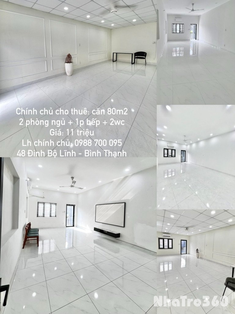 CĂN HỘ 80m2: 2PN + 1P BẾP + 2WC - BÌNH THẠNH