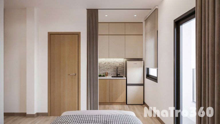 STUDIO TÁCH BẾP – BAN CÔNG RỘNG – FULL NỘI THẤT – MÁY GIẶT RIÊNG