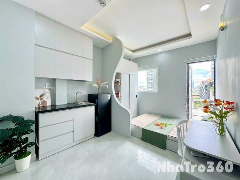 Cho thuê căn hộ Studio Ban công Q1 gần cầu Nguyễn Văn Cừ, Nowzone, ĐH KHTN, ĐH Sài Gòn, ĐH Sư Phạm