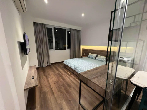 Cho thuê căn hộ 1 Phòng ngủ Cửa sổ Q1 gần cầu Ông Lãnh, cầu Calmette, ĐH Văn Lang, chợ Bến Thành