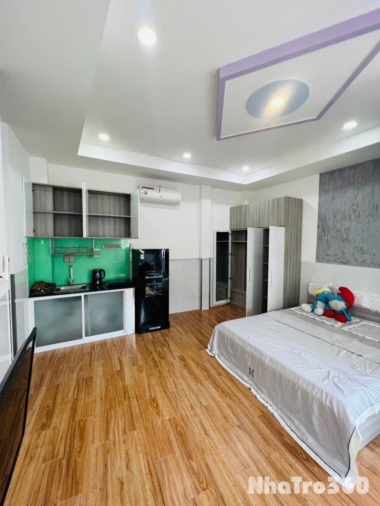 Cho thuê căn hộ Studio Ban công Q4 gần cầu Kênh Tẻ, ĐH Luật, ĐH Nguyễn Tất Thành, cầu Khánh Hội