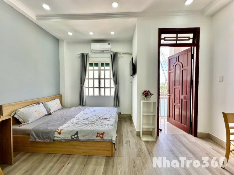Cho thuê căn hộ Studio Ban công thoáng Q4 gần ĐH Luật, ĐH Nguyễn Tất Thành, cầu Khánh Hội