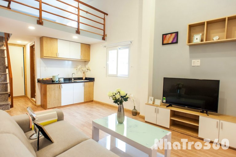 Cho thuê căn hộ Duplex, 50m2, Q4, Đường Bến Vân Đồn, gần ĐH Luật, ĐH Nguyễn Tất Thành, Chợ Xóm Chiếu