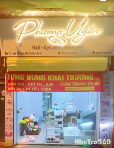 Sang nhượng tiệm Nail – Mi – Gội Địa chỉ: 79 ngõ 58 Nguyễn Khánh Toàn, Cầu Giấy