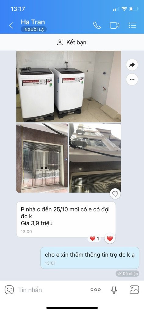 Tìm trọ,ccmn giá rẻ từ 3-4tr cho 2-3 ng or ở thêm