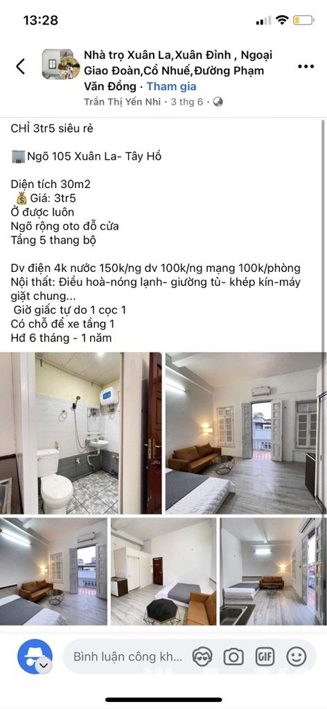 Tìm trọ,ccmn giá rẻ từ 3-4tr cho 2-3 ng or ở thêm