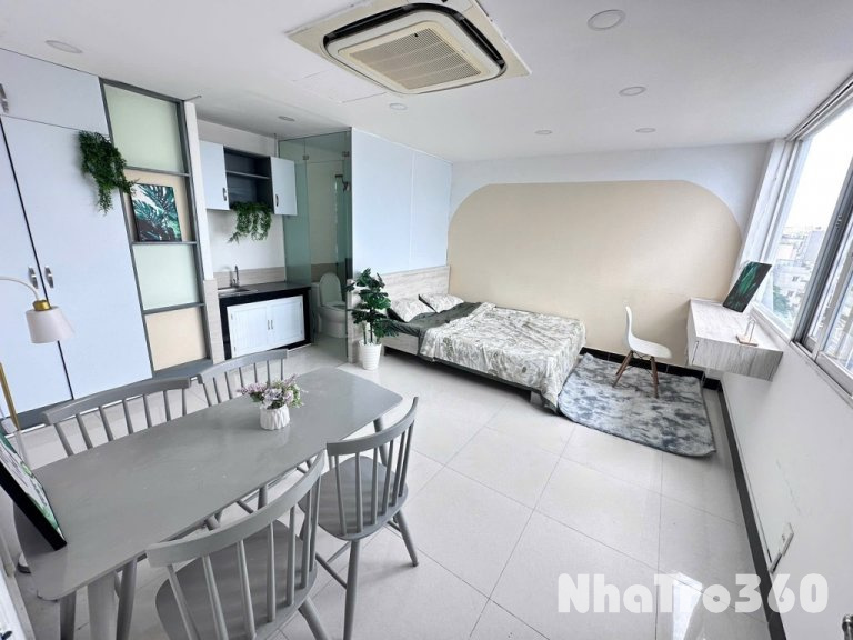 Căn hộ Studio full nội thất – cửa sổ thoáng mát